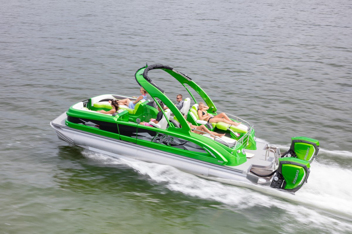 Twin Engine Pontoon Boats